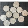 Image 2 : 11 Canadian .800 Silver Quarters, 64g, 1.65 Troy Oz Total