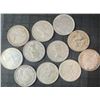 Image 2 : 11 Canadian .800 Silver Quarters, 64g, 1.65 Troy Ounces