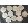 Image 1 : 11 Canadian .800 Silver Quarters Totalling 64g (1.65 Troy Oz)