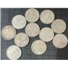 Image 1 : 11 Canadian .800 Silver Quarters, 64g, 1.65oz Silver