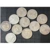 Image 2 : 11 Canadian .800 Silver Quarters, 64g, 1.65oz Silver