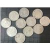 Image 2 : 11 Canadian .800 Silver Quarters, 64g Total, 1.65 Troy Oz Silver