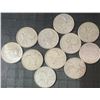 Image 1 : 11 Canadian .800 Silver Quarters, 64g, 1.65 Troy Oz Silver