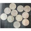 Image 1 : 11 Canadian .800 Silver Quarters, 64g Total, 1.65 Troy Oz