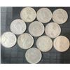 Image 2 : 11 Canadian .800 Silver Quarters, 64g Total, 1.65 Troy Oz