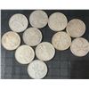 Image 1 : 11 Canadian .800 Silver Quarters, 64g Total Weight