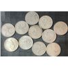 Image 1 : 11 Canadian .800 Silver Quarters, 64g, 1.65 Troy Ounces Silver
