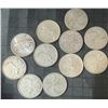 Image 1 : 11 Canadian .800 Silver Quarters, 64g Total, 1.65 Troy Ounces