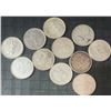 Image 1 : 11 .800 Silver Canadian Quarters, 64g, 1.65oz Silver