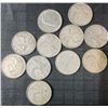 Image 1 : 11 Canadian .800 Silver Quarters, 64g Total