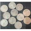 Image 2 : 11 Canadian .800 Silver Quarters, 64g, 1.65 Troy Oz Silver