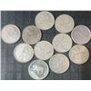 Image 1 : 11 Canadian .800 Silver Quarters, 64g Total Weight