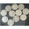 Image 1 : 11 Canadian .800 Silver Quarters, 64g Total, 1.65 Troy Ounces