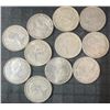 Image 2 : 11 Canadian .800 Silver Quarters, 64g Total, 1.65 Troy Ounces