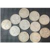 Image 1 : 11 Canadian .800 Silver Quarters, 64g Total, 1.65 Troy Oz Silver