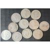 Image 2 : 11 Canadian .800 Silver Quarters, 64g Total, 1.65 Troy Ounces Silver