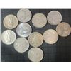 Image 1 : 11 Canadian .800 Silver Quarters, 64g Total, 1.65 Troy Ounces