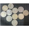 Image 2 : 11 Canadian .800 Silver Quarters, 64g Total, 1.65 Troy Ounces
