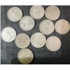 Image 2 : 11 Canadian .800 Silver Quarters, 64g, 1.65 Troy Ounces Silver