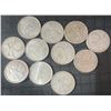Image 1 : 11 Canadian .800 Silver Quarters, 64g, 1.65 Troy Ounces