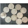 Image 2 : 11 Canadian .800 Silver Quarters, 64g Total Metal Weight