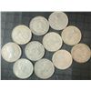 Image 2 : 11 Canadian .800 Silver Quarters, 64g Total