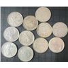 Image 1 : 11 Canadian .800 Silver Quarters, 64g Total, 1.65 Troy Oz Silver