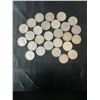 Image 1 : 27 Canadian .800 Silver Dimes, 63g, 1.62 Troy Oz Total Weight