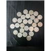 Image 2 : 27 Canadian .800 Silver Dimes, 63g, 1.62 Troy Oz Total Weight