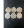Image 1 : 6 Canadian .800 Silver Half Dollars, 70g Total Weight