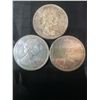 Image 2 : 3 Canadian Silver Dollar Coins, .800 Silver, 70g Total