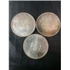 Image 1 : 3 Canadian .800 Silver Dollar Coins, 1965, 1966, Quebec, 70g