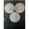 Image 2 : Three 1966 .800 Silver Canadian Dollar Coins, 70g Total Silver