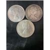 Image 2 : 3 Canadian Silver Dollars, 1965/1966/1958, .800 Silver, 70g