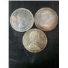 Image 2 : 3 .800 Silver Canadian Dollar Coins, 1963-1967, 70g Total