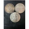 Image 1 : Three .800 Silver Canadian Dollar Coins, 70g Total Weight