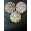 Image 1 : Three Canadian .800 Silver Dollar Coins, 1965-1966, 70g
