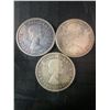 Image 2 : Three .800 Silver Canadian Dollar Coins, 70g Total Weight