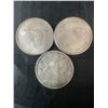 Image 1 : 3 Canadian .800 Silver Dollar Coins, 1963 and Centennial 1967, 70g