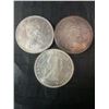 Image 2 : 3 Canadian .800 Silver Dollar Coins, 1960 and 1867-1967, 70g Total