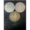 Image 1 : Three .800 Silver Canadian Dollar Coins, 70g Total