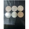 Image 2 : 6 Canadian .800 Silver Half Dollar Coins, 70g Total Weight