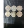 Image 1 : 6 Canadian .800 Silver Half Dollar Coins, 70g Total Weight
