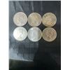 Image 2 : 6 Canadian .800 Silver Half Dollar Coins, 70g Total Weight