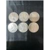 Image 2 : 6 Canadian .800 Silver Half Dollar Coins, 70g Total Weight