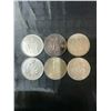 Image 1 : 6 Canadian .800 Silver Half Dollar Coins, 70g Total