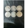 Image 1 : 6 Canadian .800 Silver Half Dollar Coins, 70g Total Weight