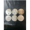 Image 2 : 6 Canadian .800 Silver Half Dollar Coins, 70g, 1.80 Troy Ounces