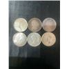 Image 2 : 6 Canadian .800 Silver Half Dollars, 70g Total Silver Weight
