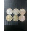 Image 2 : 6 Canadian .800 Silver Half Dollars, 70g Total Weight